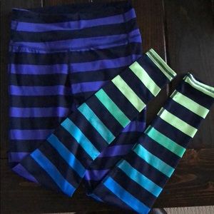 Athleta ombré striped leggings